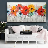 abstract canvas panting colorful flower home decoration wall art posters and prints wall art pictures for living room no frame
