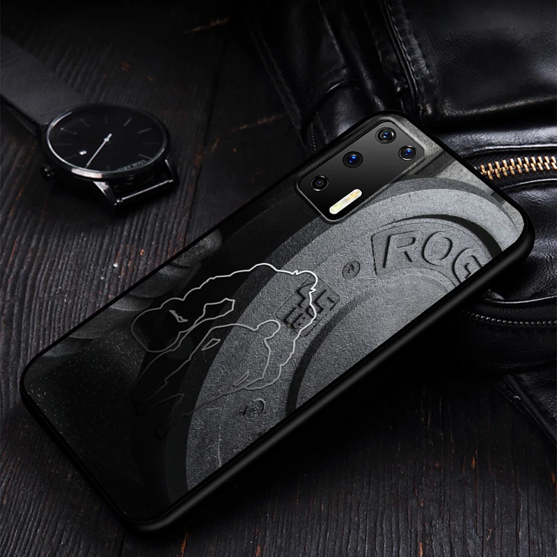 

Bodybuilding Fashion Silicone Phone Case for Huawei P30 P20 P40 Lite E Pro P Smart Z Plus 2019 P10 P9 Lite Black Cover