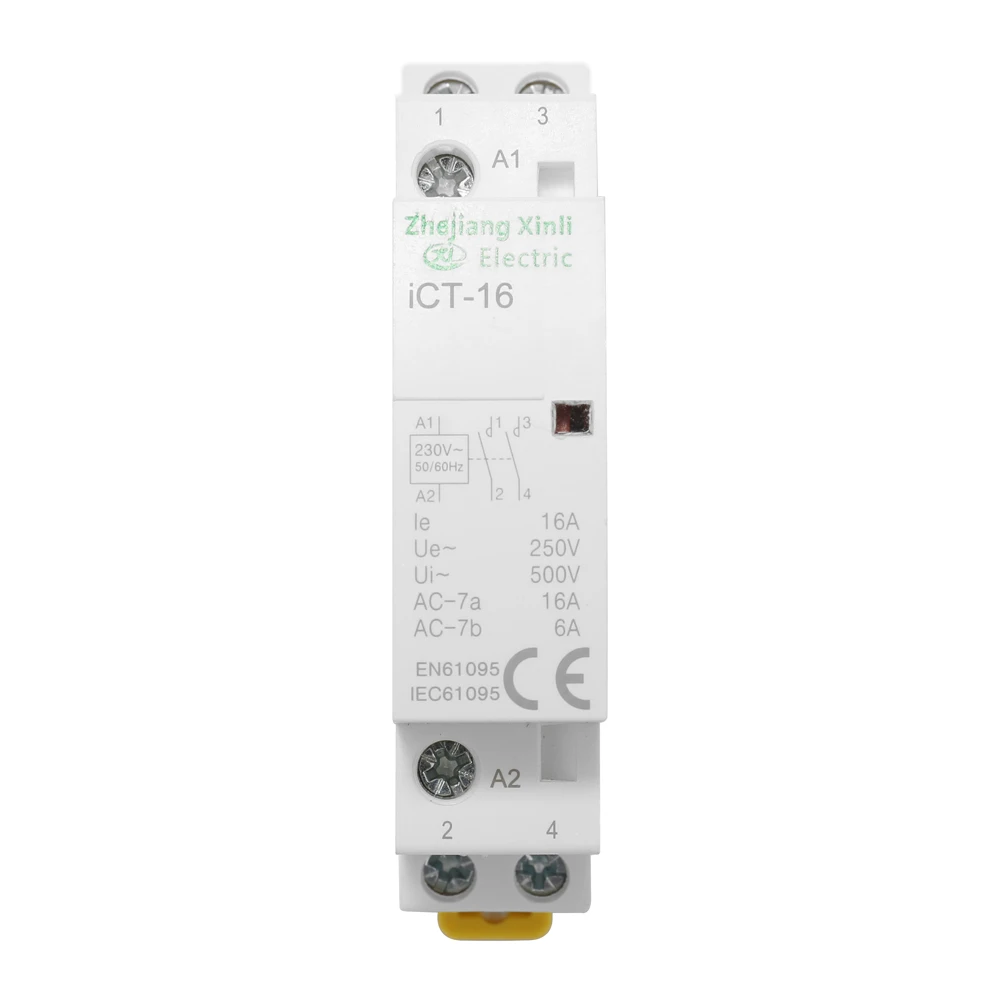 

Homehold AC Connector Electric 220V 50/60Hz Poles Coil AC Modular Contactor High Sensitivity Strong Conductivity ICT