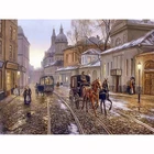 Алмазная 5D картина сделай сам, Набор для вышивки крестиком, в европейском уличном стиле, мозаика для украшения дома, 2021