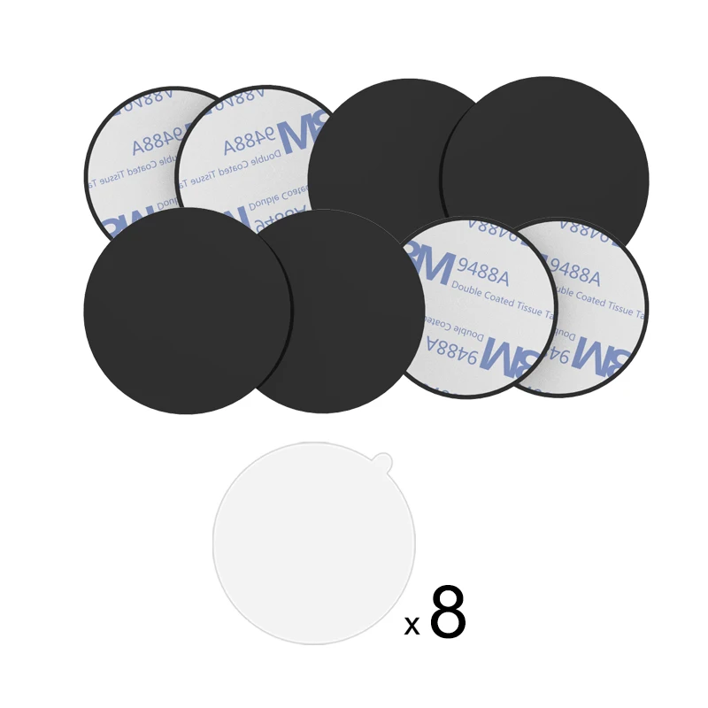 1style-8Pcs XMXCZKJ, магнитный держатель, аксессуары, запасная металлическая пластина, магнитный диск, железный лист, для тире, крепление для мобильного телефона, gps, в автомобиле - Цвет: 1style-8Pcs