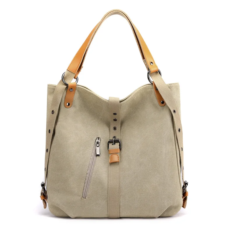 

Canvas Bag Women's Single Shoulder Messenger Bag Canvas Bag Belt Buckle Versatile Handbag Fashion Women's Backpack Luxury Bag