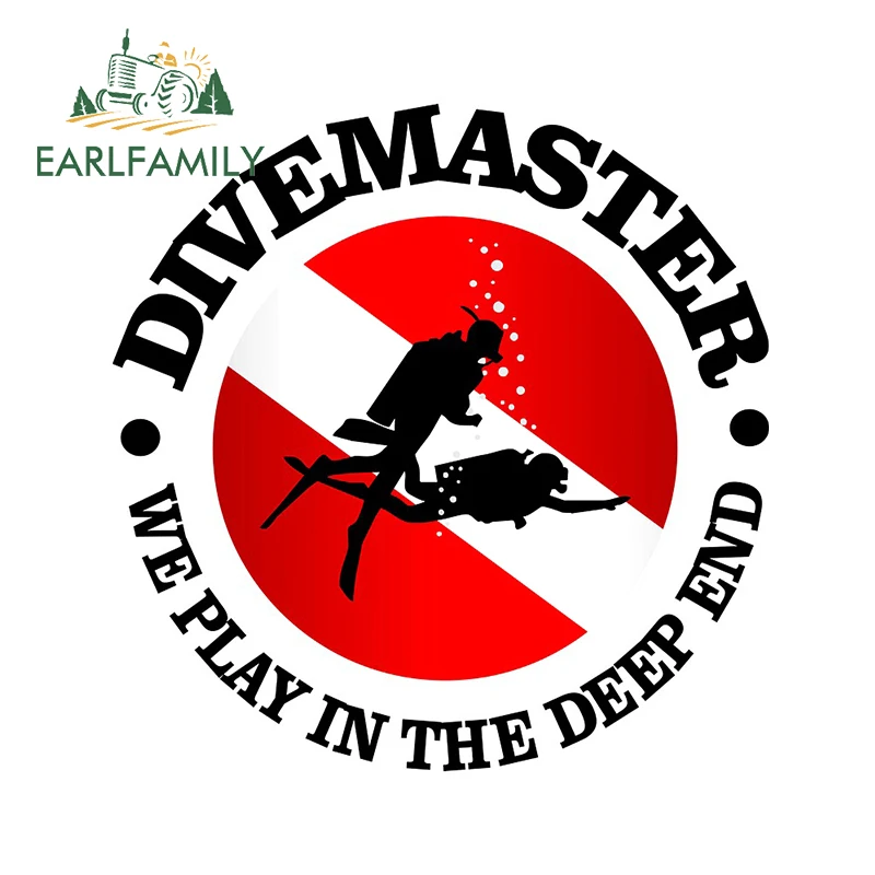 

EARLFAMILY 13 см x 12,6 см для дайвинга Divemaster флаг забавные JDM автомобильные наклейки водонепроницаемые Модные устойчивые к царапинам наклейки на окно багажник