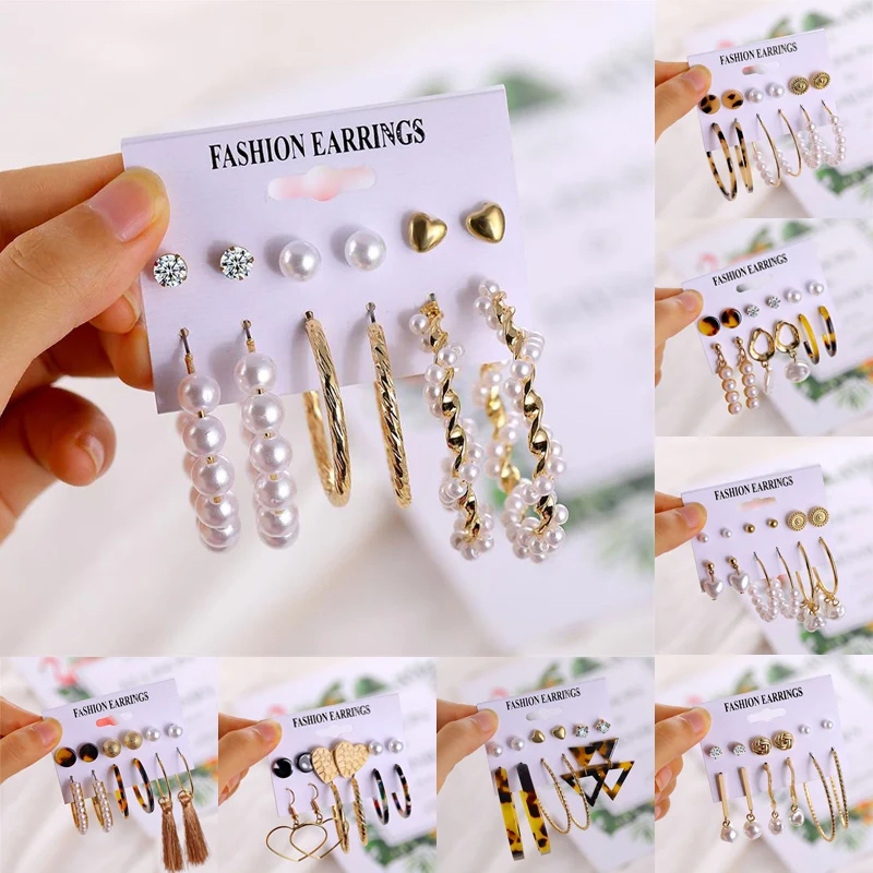 FNIO модные серьги набор жемчужные с кисточками для женщин свадебные акриловые