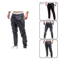 convenient men trousers durable polyester elastic drawstring sport trousers fashion pants sport trousers