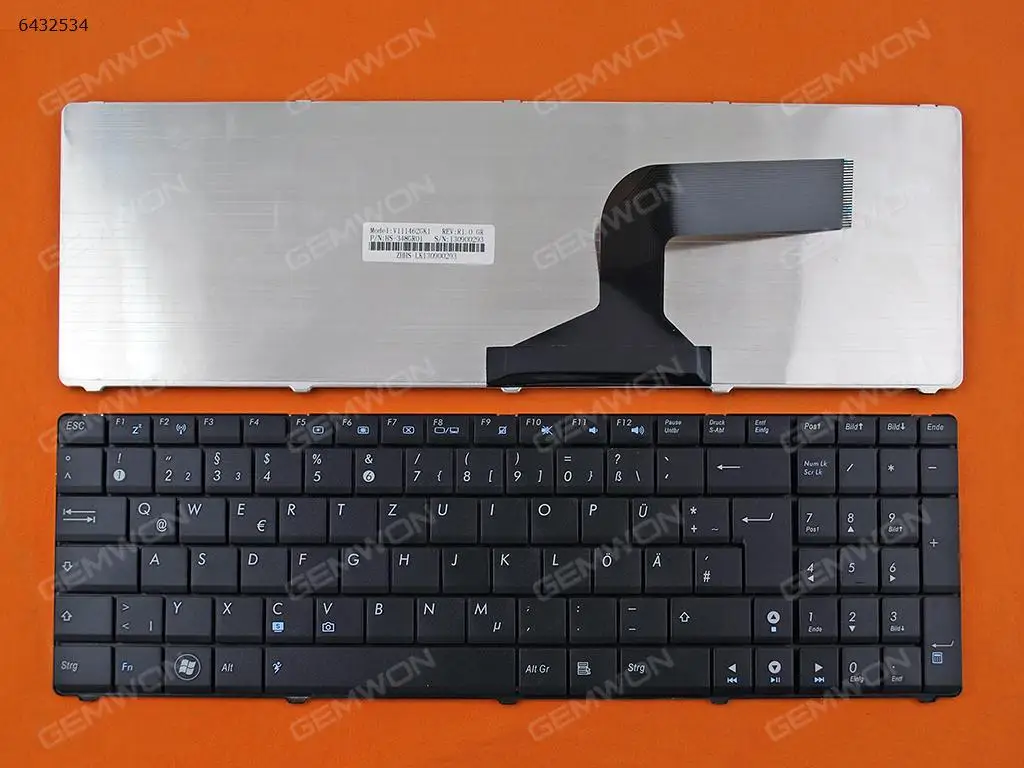 Новая немецкая клавиатура QWERTZ для ноутбука ASUS N53N N60D N61V N61W N61J N70S N71J N71V N53S P53SJ N53 N53JF