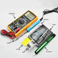 free shipping 40 watts solder tool electric soldering iron solder tool kits with 9205 multimeter tin extrator physics tools