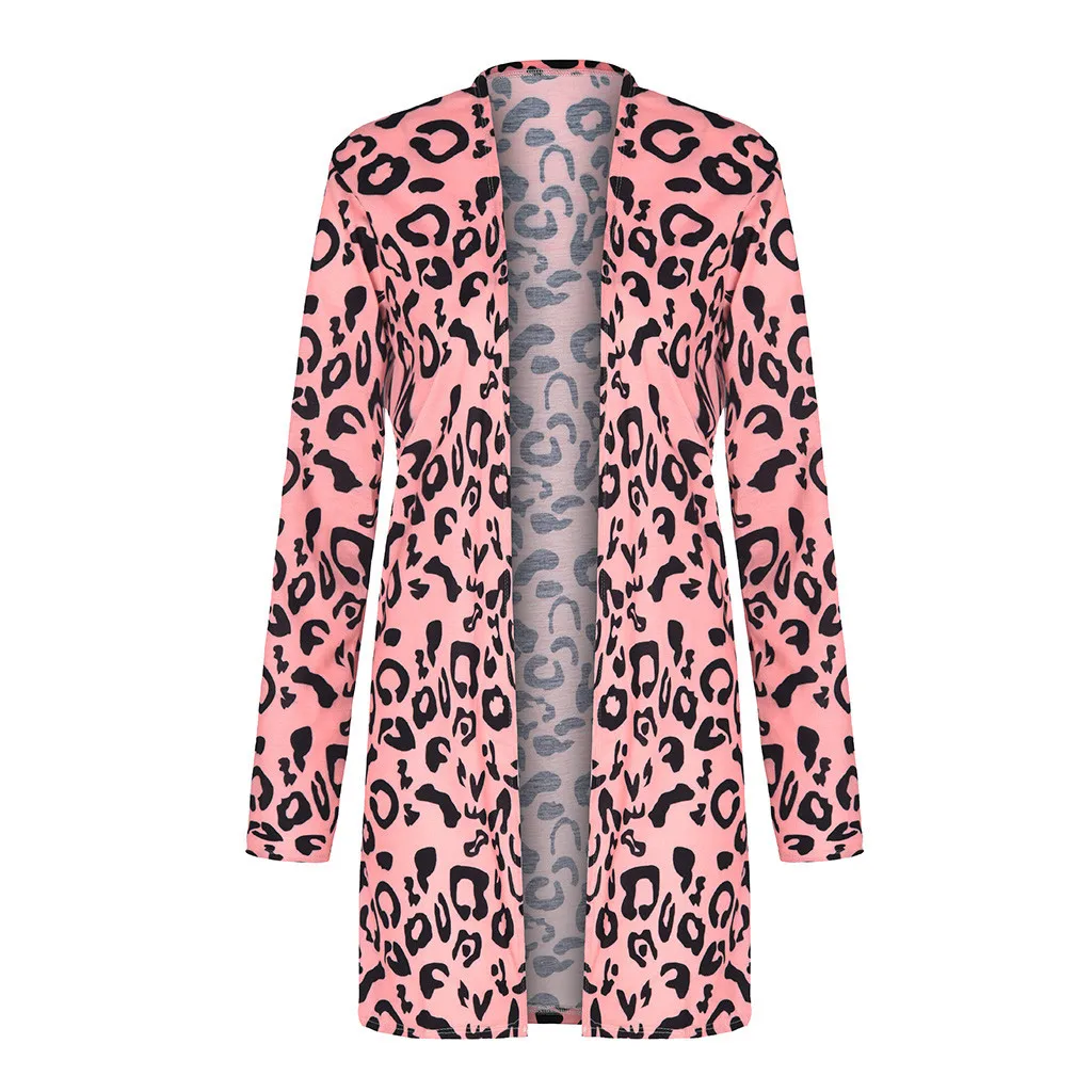 Женская теплая куртка с леопардовым принтом винтажная верхняя одежда свободного