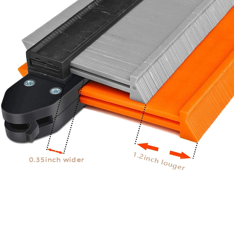 

2 Pack Gauge Duplicator with Lock Widen Shape Duplication Gauge Tool 5 Inch& 10 Inch Master Outline Measuring Ruler