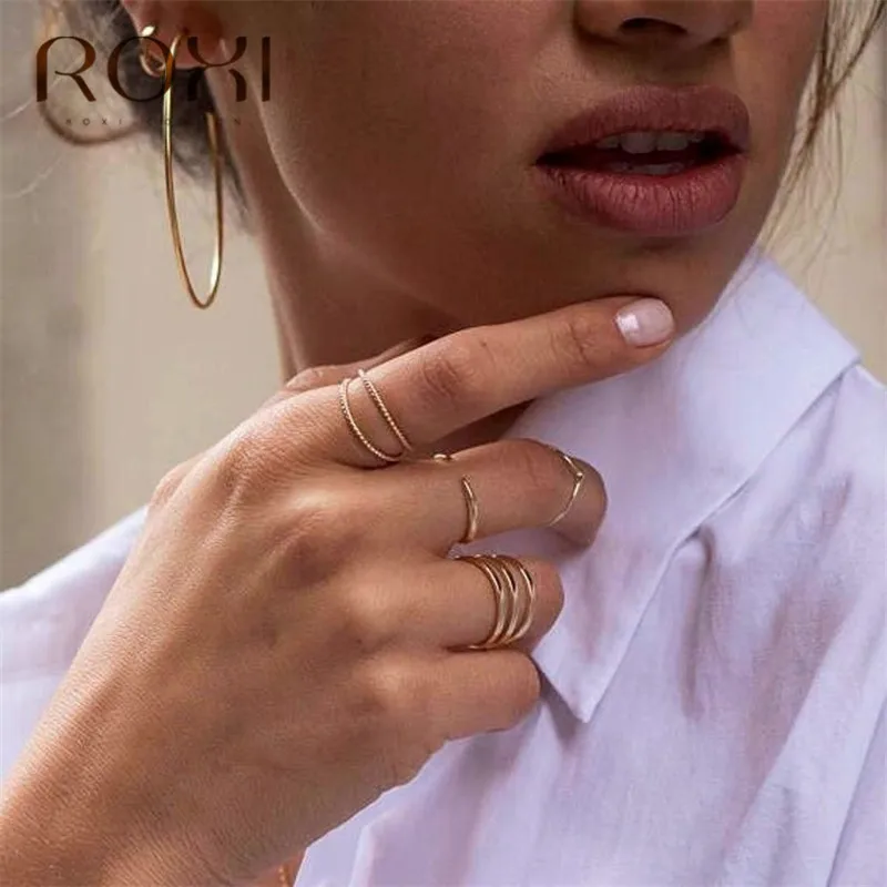 Женские регулируемые кольца ROXI открытые ювелирные изделия на безыменный палец