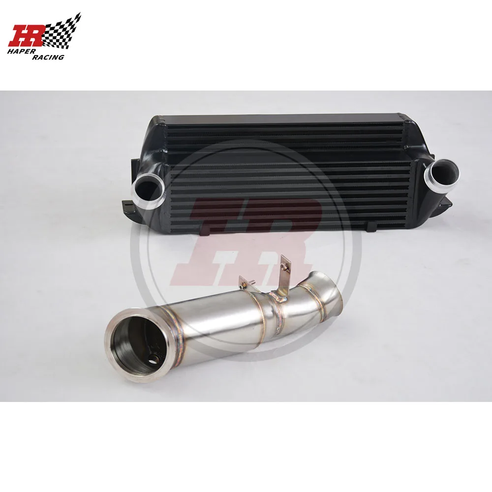 

HP гоночный F20 F30 EVO2 интеркулер + 3,0 ''SS304 водосточная труба с 200 сотовый Cat для N55 F87 M2 2015 + M135I M235I 2013 +