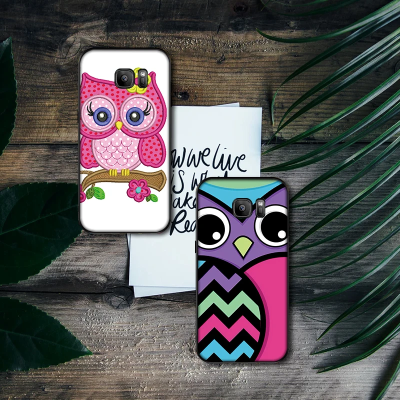 Cute Owl soft silicone Phone Case for Samsung Galaxy S6 S8 Edge S7 S9 Plus S10 S10E Note 9 8 Cover | Мобильные телефоны и