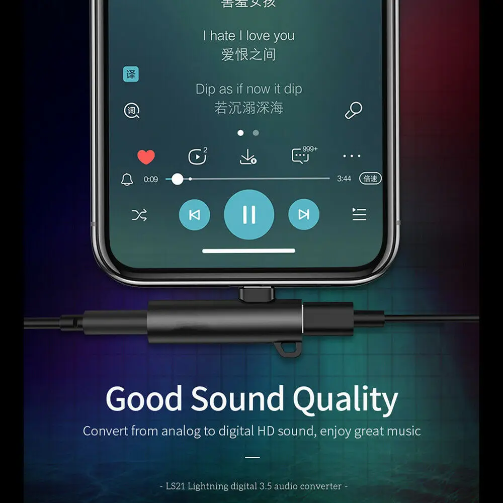 BAAQII 2-in-1 Spliter 3.5mm Aux Audio Headphone Jack&ampCharge Adapter For iPhone X 7 8 Premium Sound Quality CE1758-CE1762 | Электроника