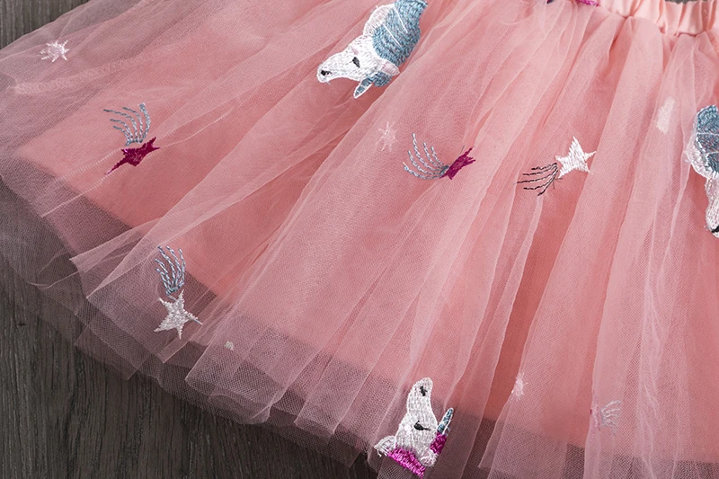Baby Princess Unicorn Dress Cute Little Girls Summer Chiffon Clothes Kids Lace Dresses fantasia unicornio menina 2 6Y | Детская одежда