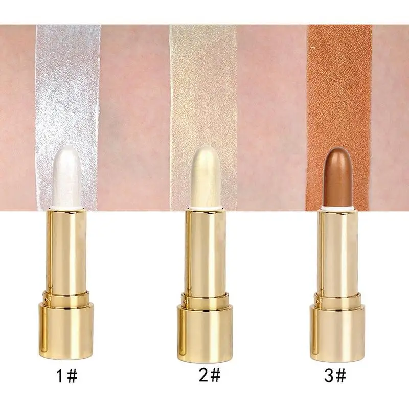 

3 Colors 3D Highlight Embellish Contour Highlighter Skin Face Pencil Illuminator Makeup Cosmetic Brighten Bronzers I5T0