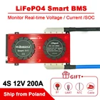 Daly BMS LiFePO4 4S 200A с Bluetooth Smart BMS 12V LiFePO4 4S 200A для батареи 3,2 V LiFePO4, литиевая батарея 18650