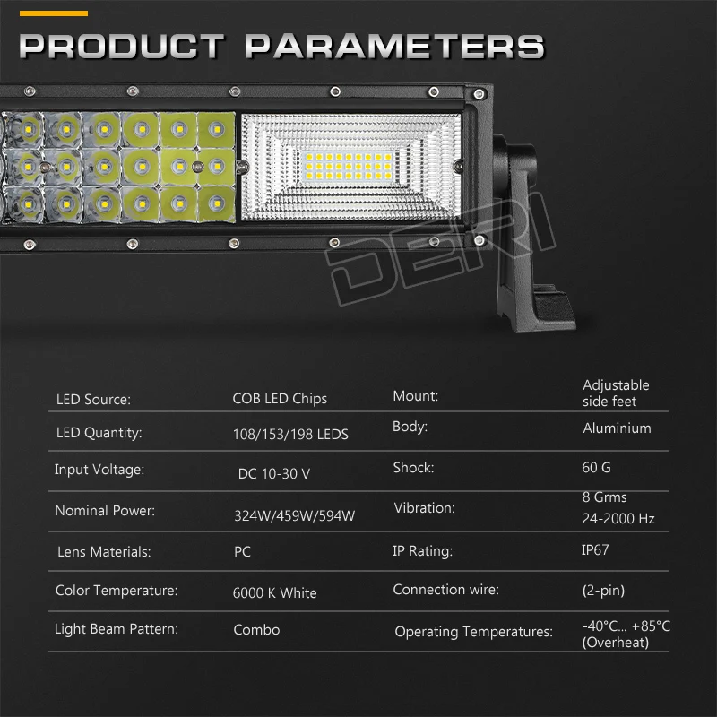 3 рядная изогнутая светодиодная световая балка комбинированный луч 12 В 24 для