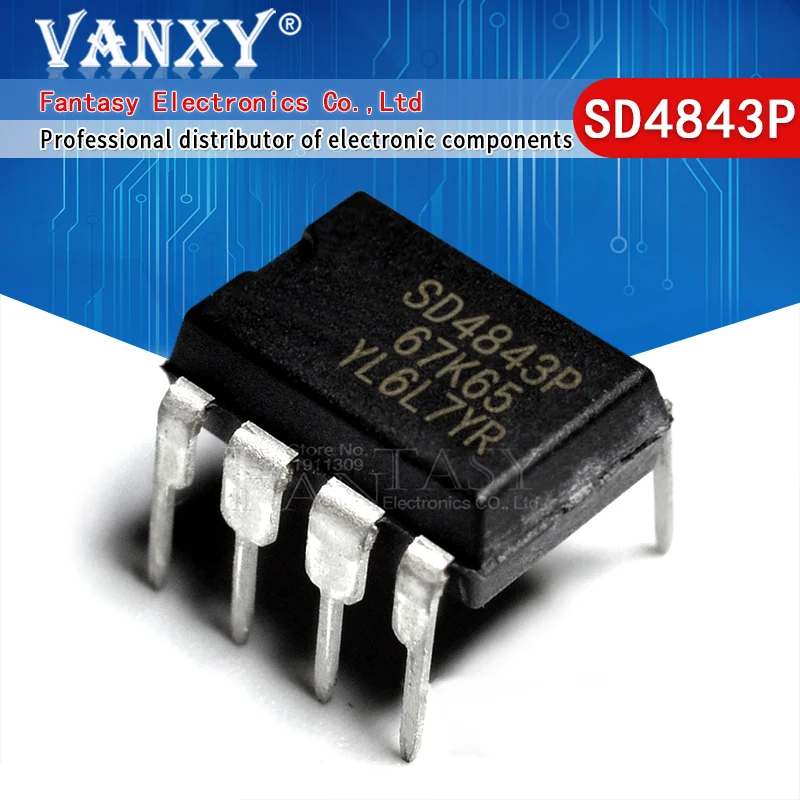 

10Pcs SD4843P DIP-8 SD4843 DIP SD4843P67K65 3483P DIP8