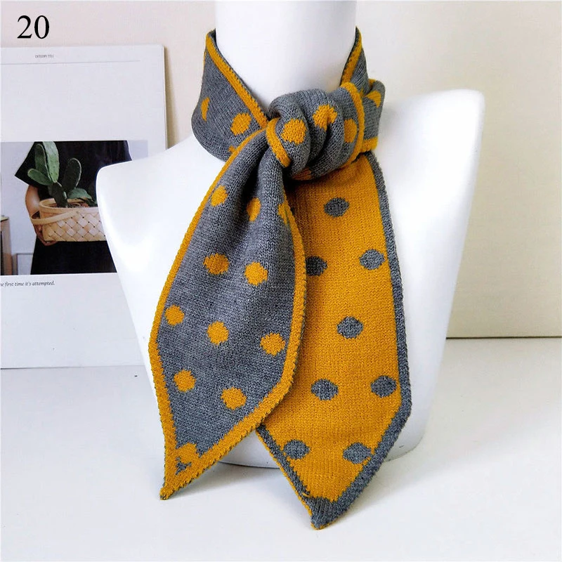 Двусторонний заостренный шарф 2020 вязаные парные шарфы длинный женский теплый