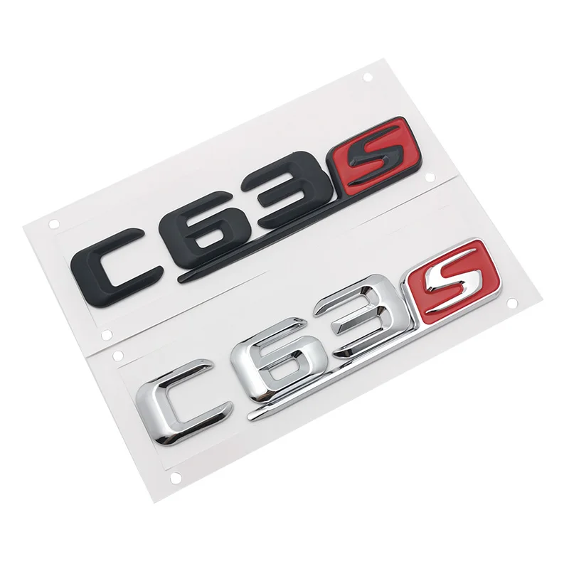 Хромированный ABS C63s C43s пластиковый автомобильный багажник задние буквы значок