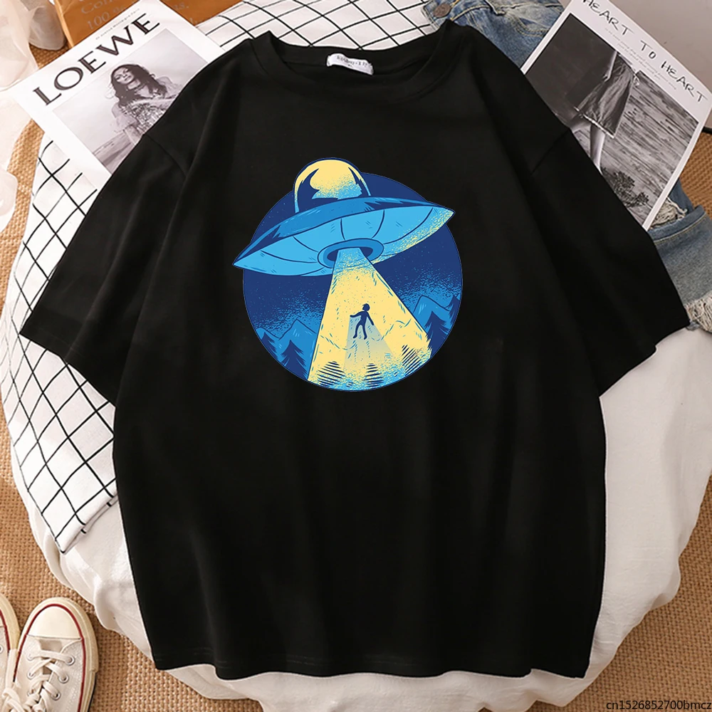 

Creativity Cartoons Night Prints Women Tshirts Summer Creativity Slim Top Fashion Breathable Vintage Crewneck T Shirt