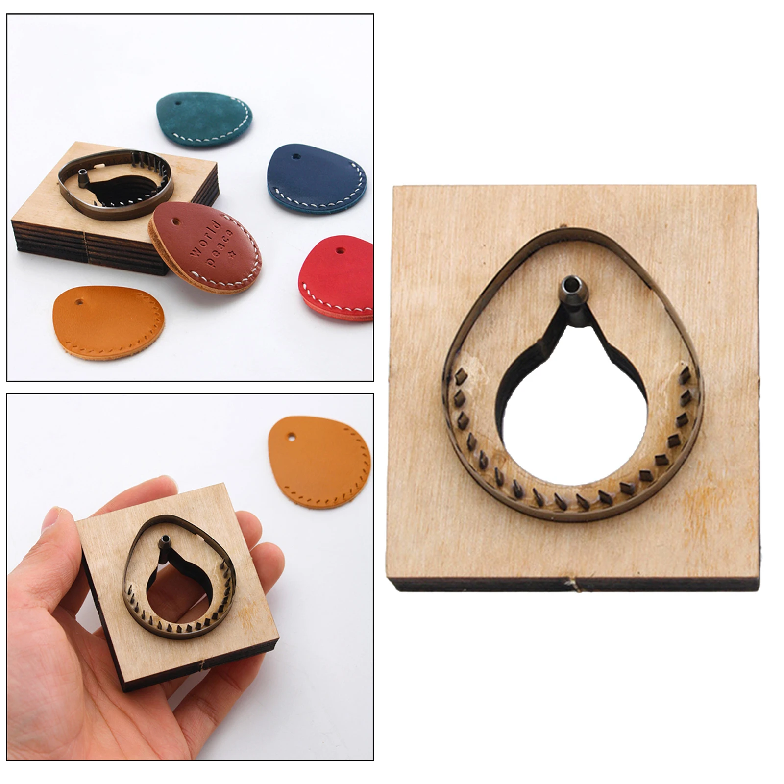 

Leather Die Cut Steel Blade DIY Leathercraft Card Bag Key Ring Chain Hanging Decor Cutting Mould Hand Leather Punch Tool