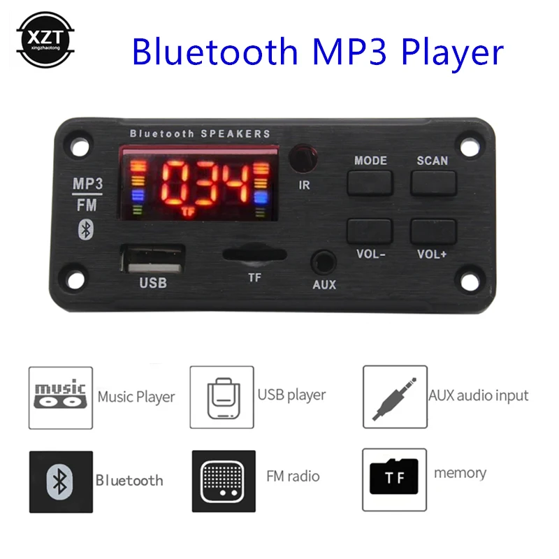 Bluetooth 5.0 module Мини беспроводной Bluetooth 5,0 MP3 без потерь WMA WAV USB IR TF AUX аудио декодер аксессуары для плат - Цвет: Bluetooth 5.0 module
