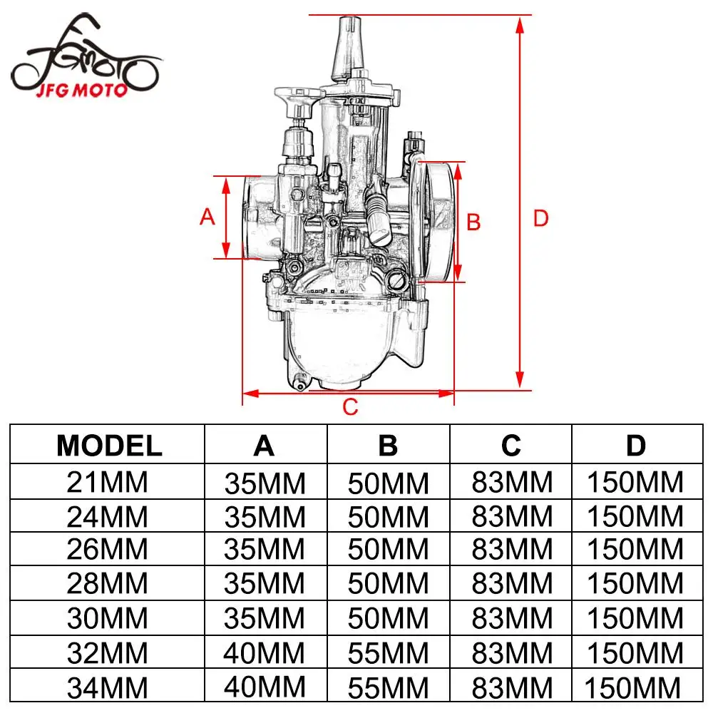 Универсальный 21 мм 24 26 28 30 32 34 карбюратор для мотоцикла Carburador Mikuni Koso Yamaha ATV Suzuki Honda