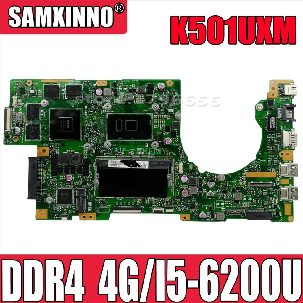 Akemy New! K501UXM материнская плата для ноутбука Asus K501UW K501UQ оригинальная DDR4 4G RAM I7 6500U GTX950M