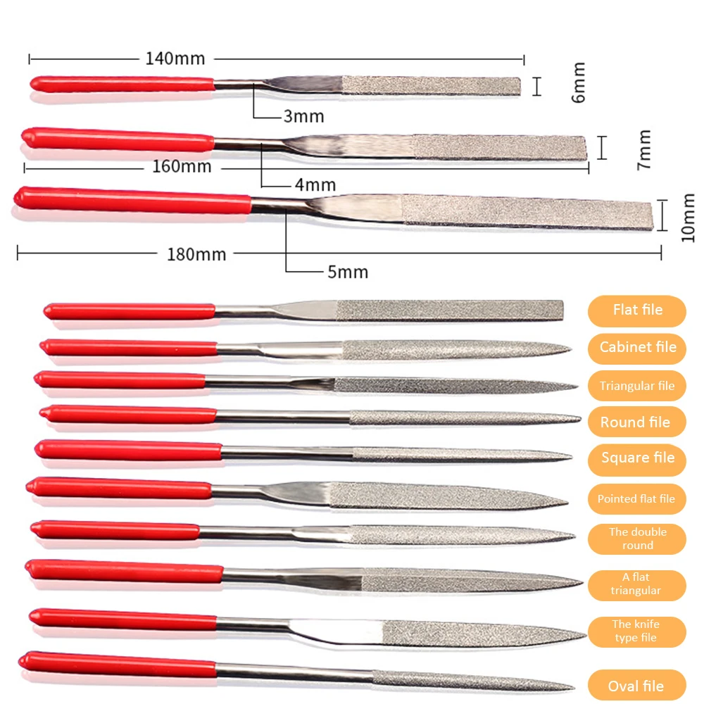 Алмазный напильник набор из 10 алмазных пилок для дерева рашпиль керамический