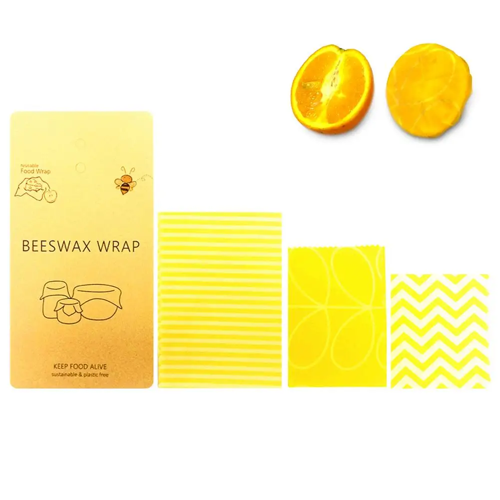 3 шт. пчелиный воск органический хлопок ткань для сохранения Экологичные