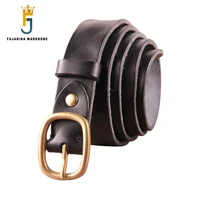 fajarina top quality pure cow skin belts solid brass pin buckle womens casual retro style cowhide belt for female 28mm n17fj893