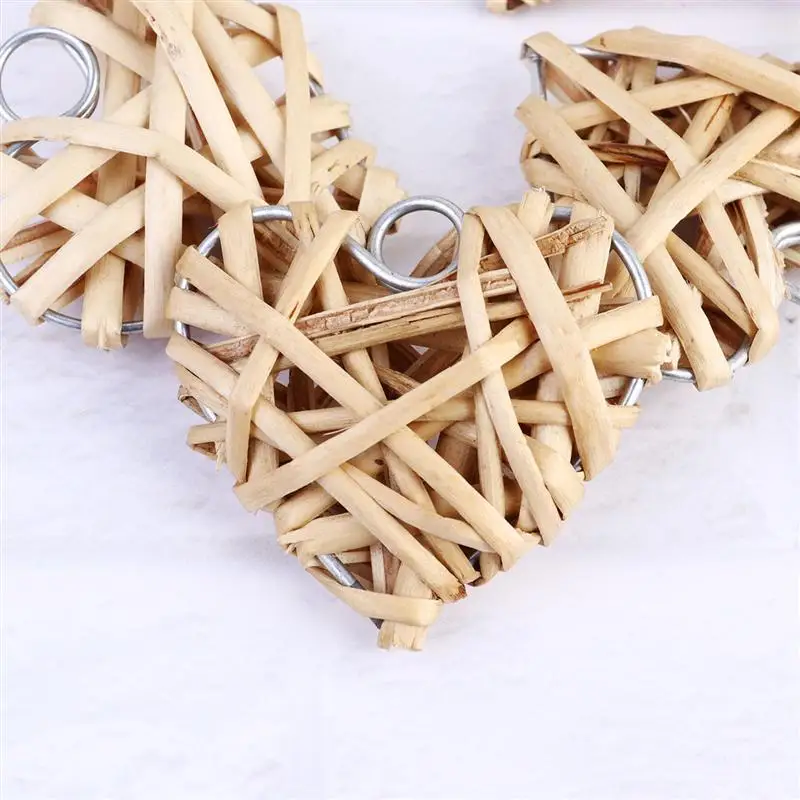 Подвеска из ивового плетения подвески ротанга в форме сердца индивидуальные