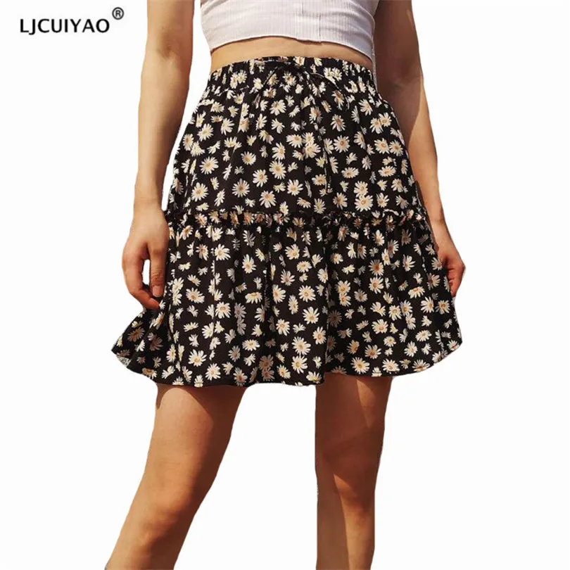 

Женские плиссированные юбки CUHAKCI, Короткие мини-юбки Харадзюку с высокой талией