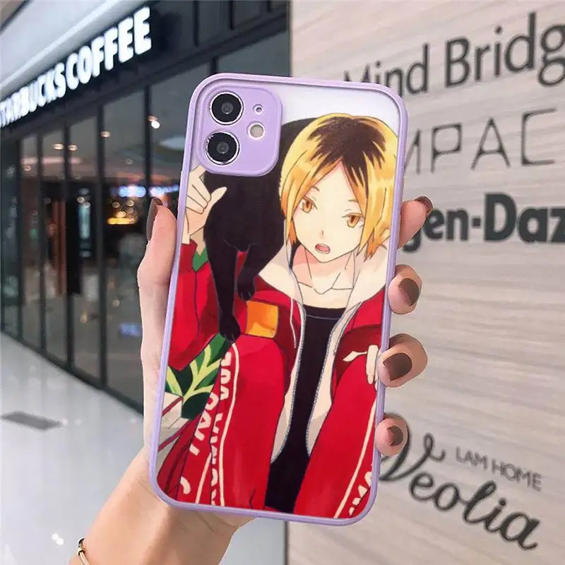

Anime Kenma Kozume Of Haikyuu Phone Cases matte transparent For iphone 7 8 11 12 plus mini x xs xr pro max cover