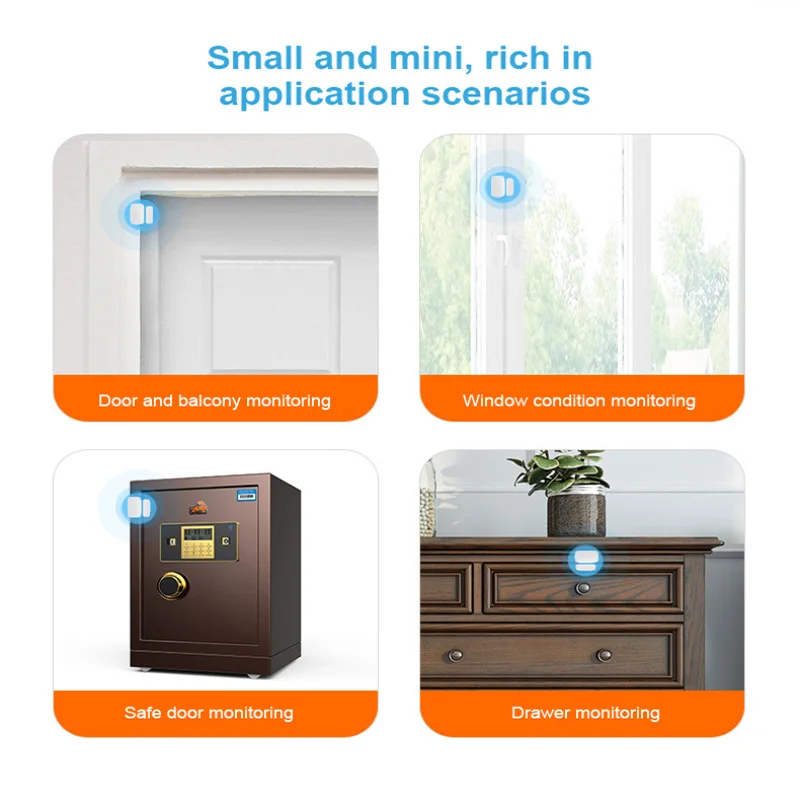 Tuya Smart Zigbee / WiFi Door Sensor Open Closed Detectors Compatible with Alexa Google Home Tuya/Smart Life APP | Безопасность и