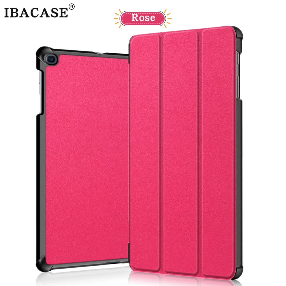 Rose Чехол для samsung galaxy Tab A 10,1 SM-T510 T515 чехол для планшета Роскошный PU чехол Модный цветной кожаный чехол с рисунком - Цвет: Rose