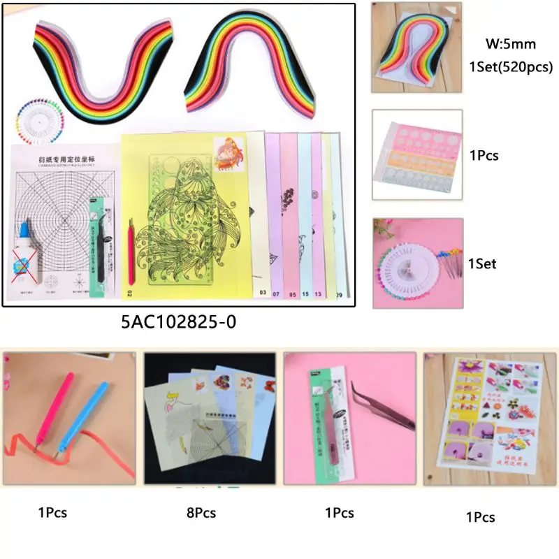

Paper Quilling DIY Craft Tool Handmade Tweezer Crimping Template Board Mould Kit Dropshipping