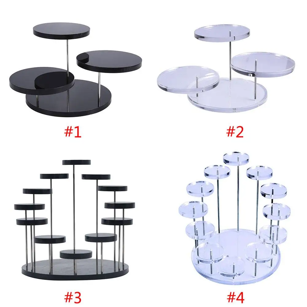 

Fashion Transparent Cupcake Holder Cupcake Stands Stand Rack Pastry Decoration Creative Black Desserts Tool Jewelry Display