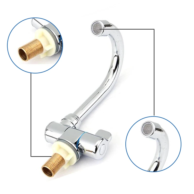 Холодный кран вращение на 360 ° хромированный Кемпер автомобильные аксессуары для