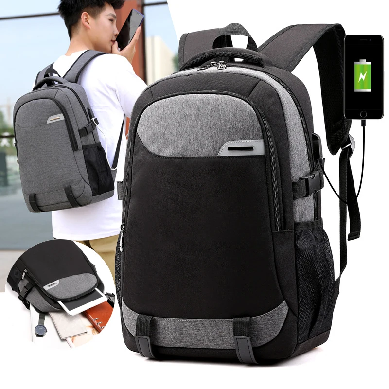 Многофункциональный рюкзак водонепроницаемый мужской USB зарядка сумки на плечо