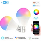 Умная Светодиодная лампа 15 Вт, Wi-Fi, E27, B22, 220 В110 В, с регулируемой яркостью, RGB + CCT светильник таймер, Tuya, умное управление жизнью, работа с Alexa, Google Home