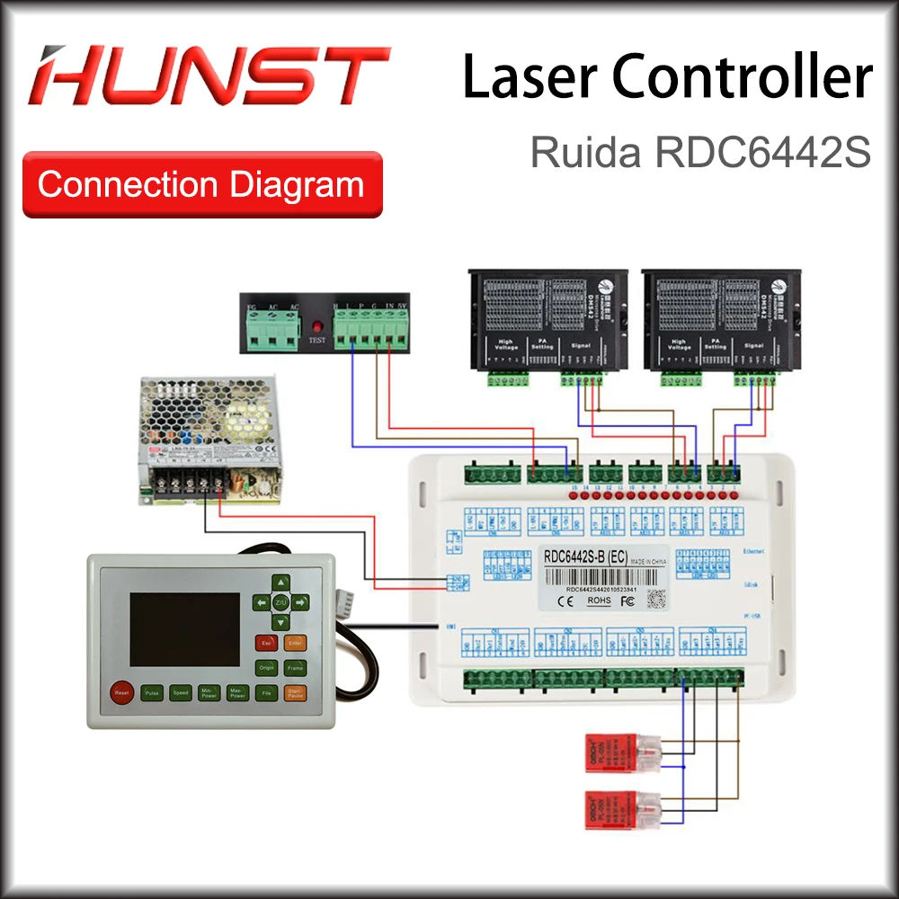 Лазерный контроллер DSP Hunst Ruida RD RDC6442S Co2 для лазерной детской платы 6445S |