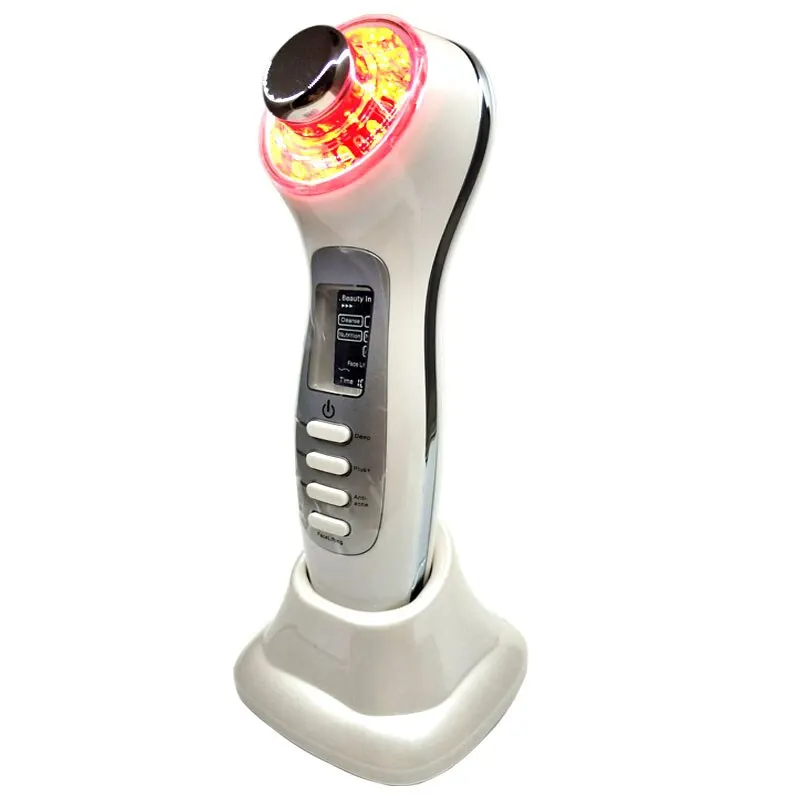 7 в 1 ультразвуковой гальванический фотонный аппарат для ухода за кожей|light pink party