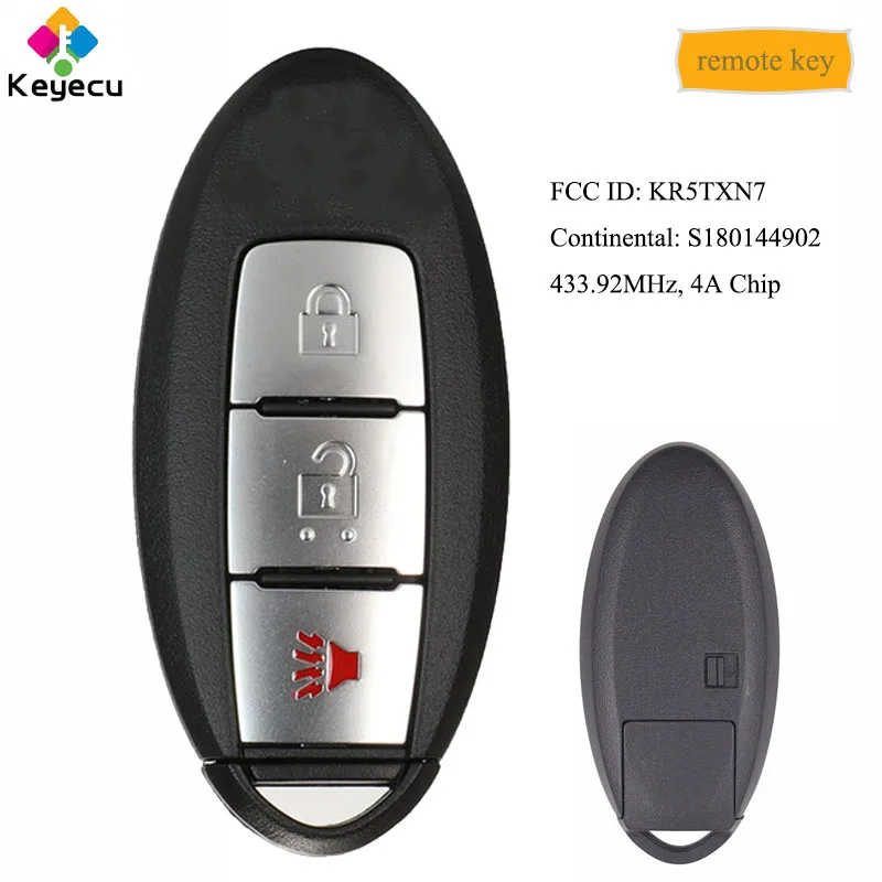 KEYECU умный дистанционный ключ с 3 кнопками 433 МГц 4A чип FOB для Nissan Pathfinder Murano Titan 2019 2020