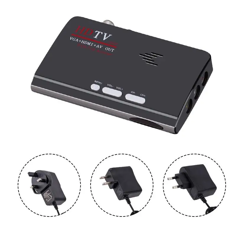 

1080P HDMI-compaatible DVB-T DVB-T2 TV Tuner Receiver DVB T/T2 TV Box VGA AV digital HD Satellite receiver With Remote Control