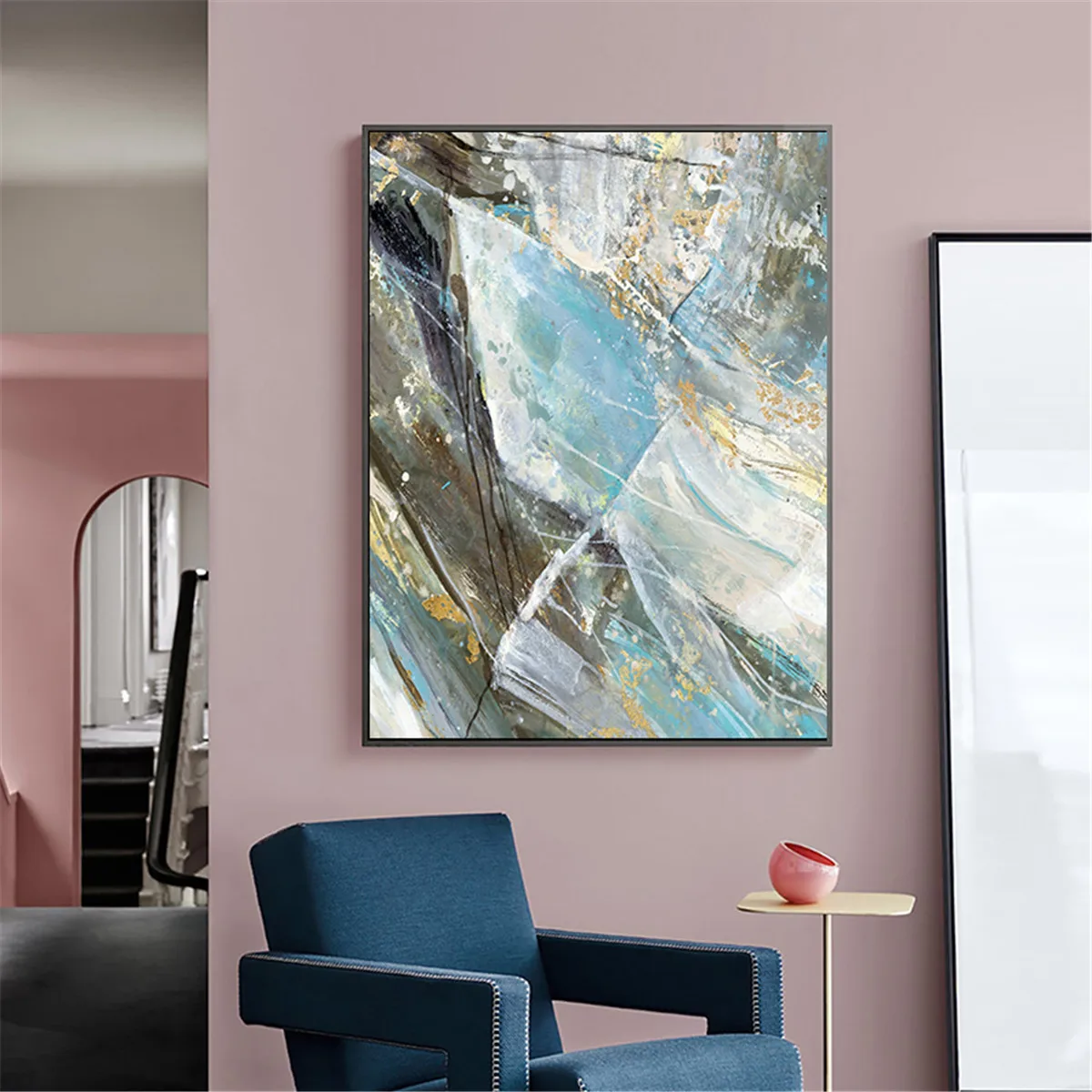 Триптих цветной код картина для украшения гостиной на стену постер холст печать