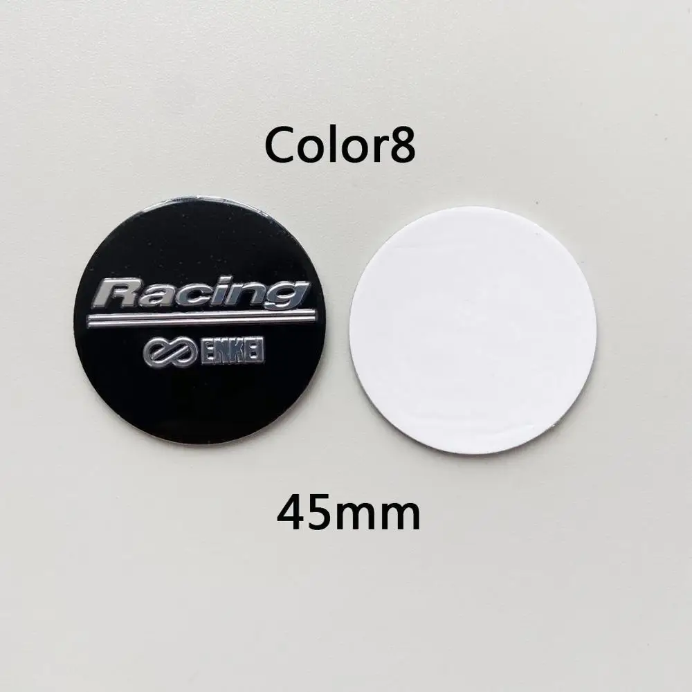 

4 шт./лот, 45 мм, 56 мм, 64,5 мм, центральная крышка колеса автомобиля, эмблема, наклейка для ENKEI Racing, крышка ступицы, алюминиевая наклейка