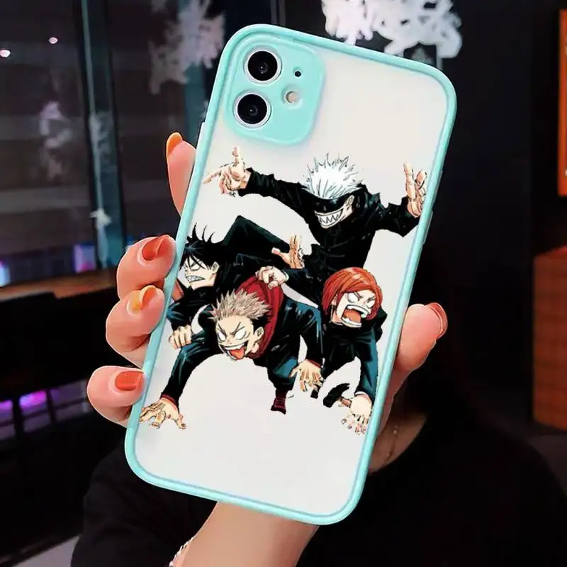 

Jujutsu Kaisen Anime Yuji Itadori Phone Cases matte transparent For iphone 7 8 11 12 plus mini x xs xr pro max cover