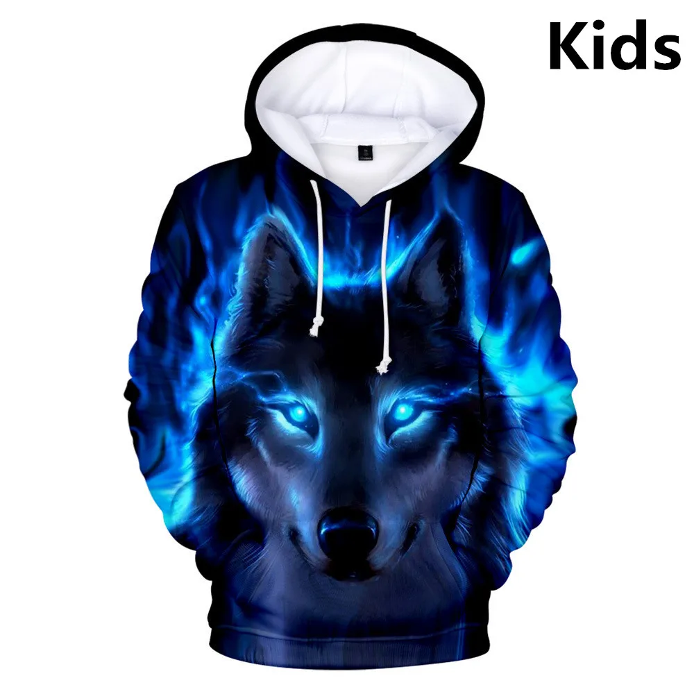 

3 To 14 Years Kids Hoodies Galaxy Wolf 3d Print Hoodie Sweatshirt Boys Girls Harajuku Long Sleeve Jacket Coat children Clothes